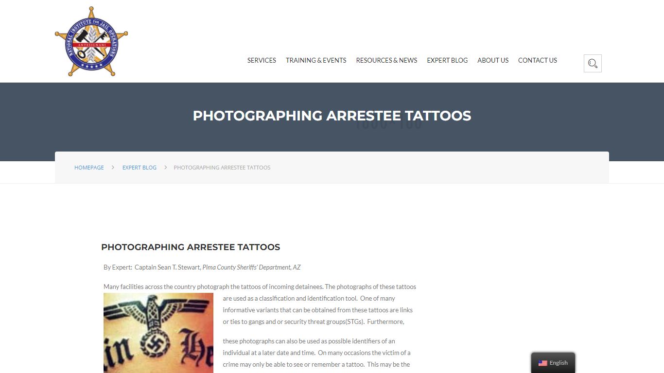 Photographing Arrestee Tattoos – National Institute for Jail Operations ...