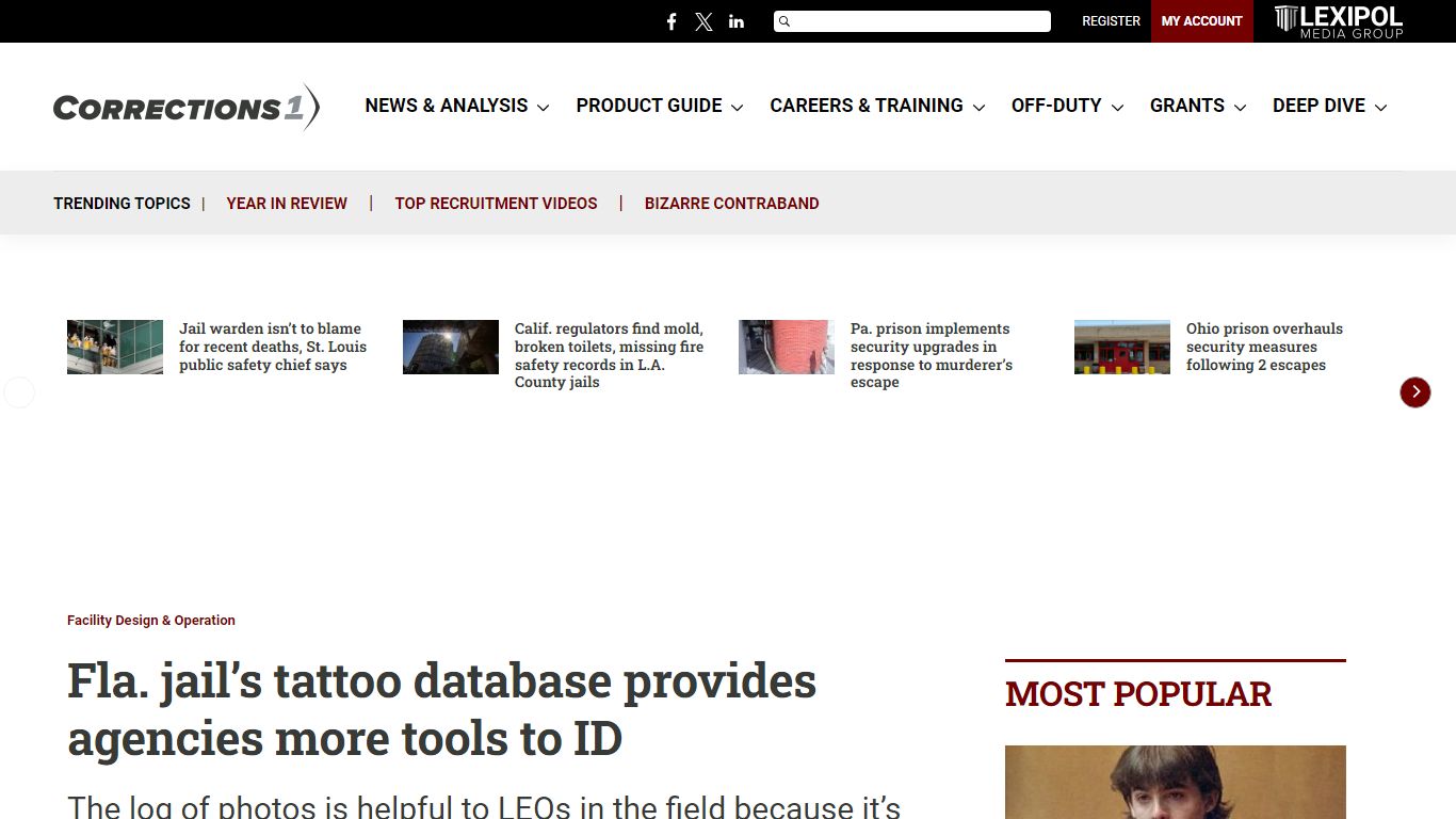 Fla. jail's tattoo database provides agencies more tools to ID